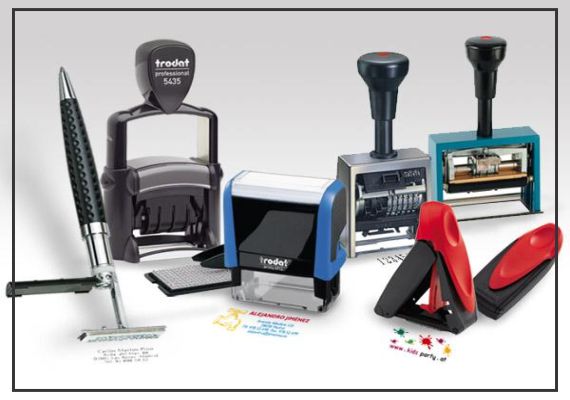Sellos para profesionales, empresas  o personas, sello automático, sello seco, almuadillas, sello de seguridad y fechadores.